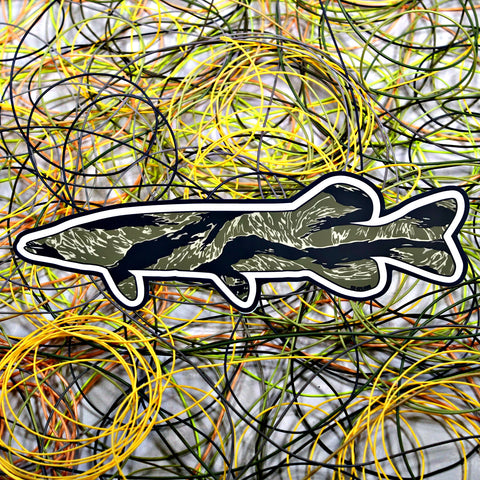 "Tiger Stripe Northern Pike" Sticker