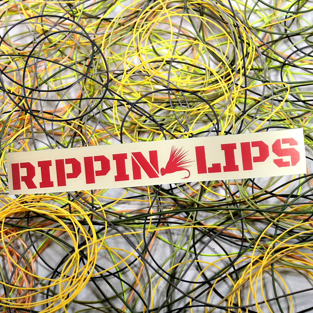Rippin Lips Fishing Decal - White Vinyl Sticker For Cars, Trucks & Laptops